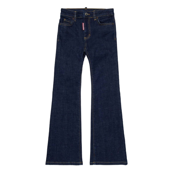 Girls Blue Flared-Leg Jeans