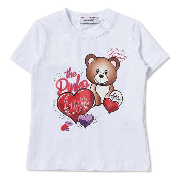 Girl White Cotton T-Shirt