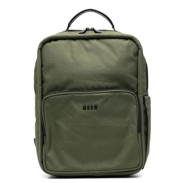 Unisex Green Canvas Backpack