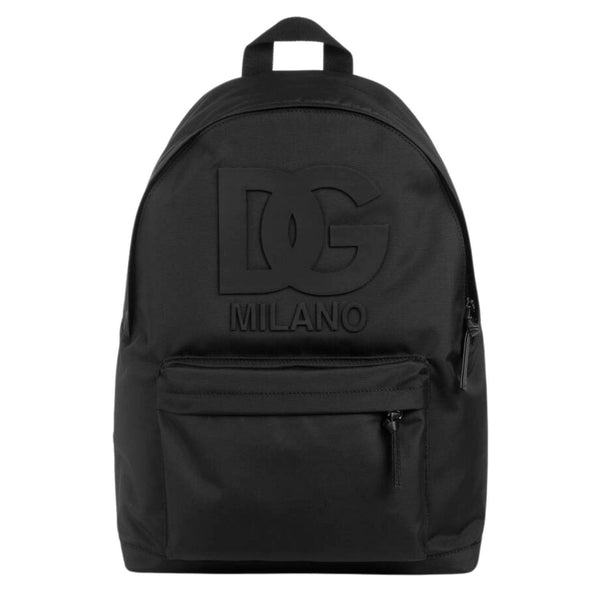 Boys Black Canvas Logo-Backpack (41cm)