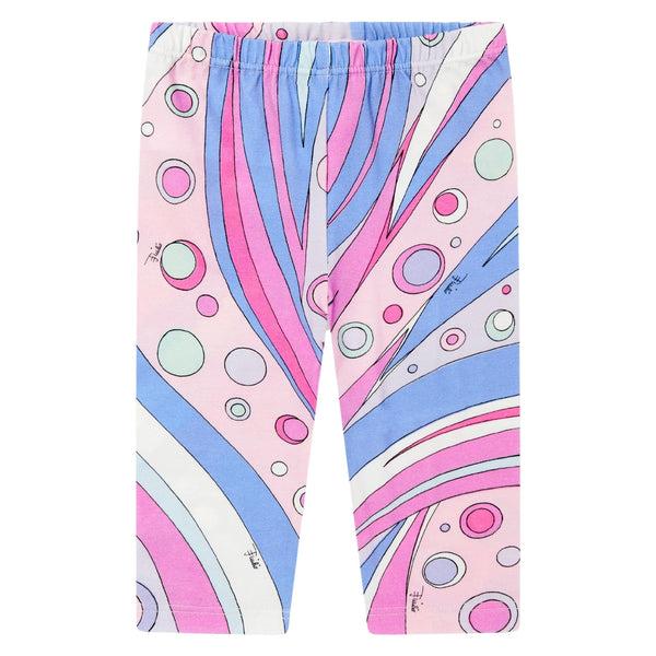 Baby Girls Pink Fontane-Print Leggings