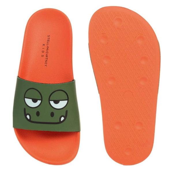 Boys Orange & Green Gecko Sliders