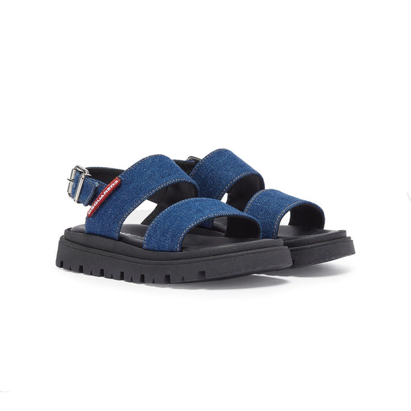 Girls Denim Blue Straps Sandals