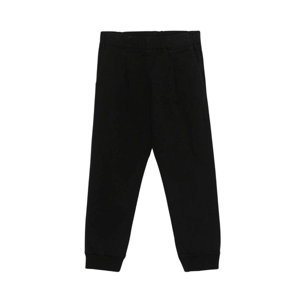 Boys Black Gabardine-Weave Trousers