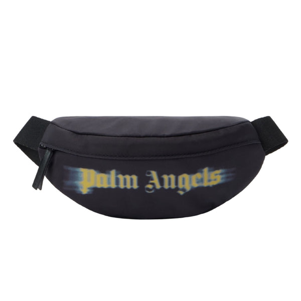 Boys Black Blurred Logo-Print Belt Bag