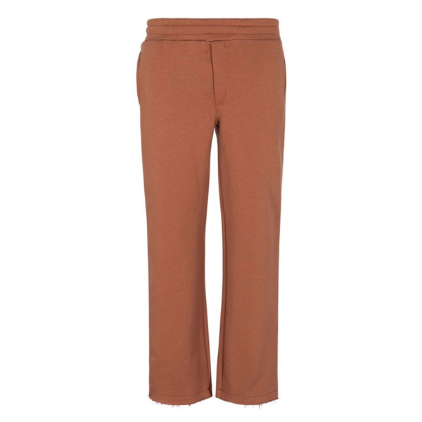 Boys Beige Logo-patch Elasticated Trackpant