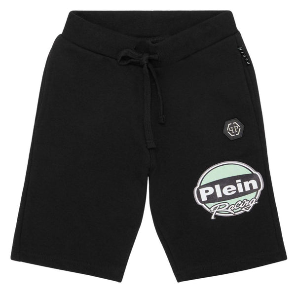 Boys Black Racing Club Cotton Shorts