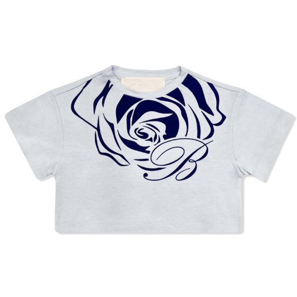 Girls Blue Graphic Print Cotton T-Shirt