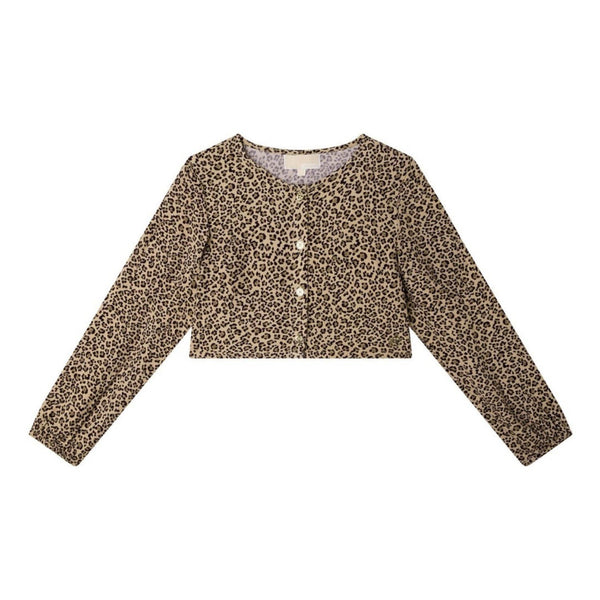 Leopard Crop  Full Sleeve Top