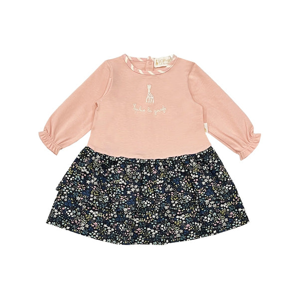 Baby Girls Pink Floral-Skirt Dress