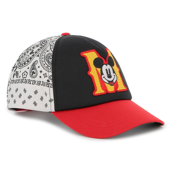 Boys Black & Red Bandana-Print Baseball Caps