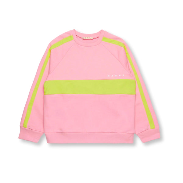 Unisex Pink Colour-Block Sweatshirt