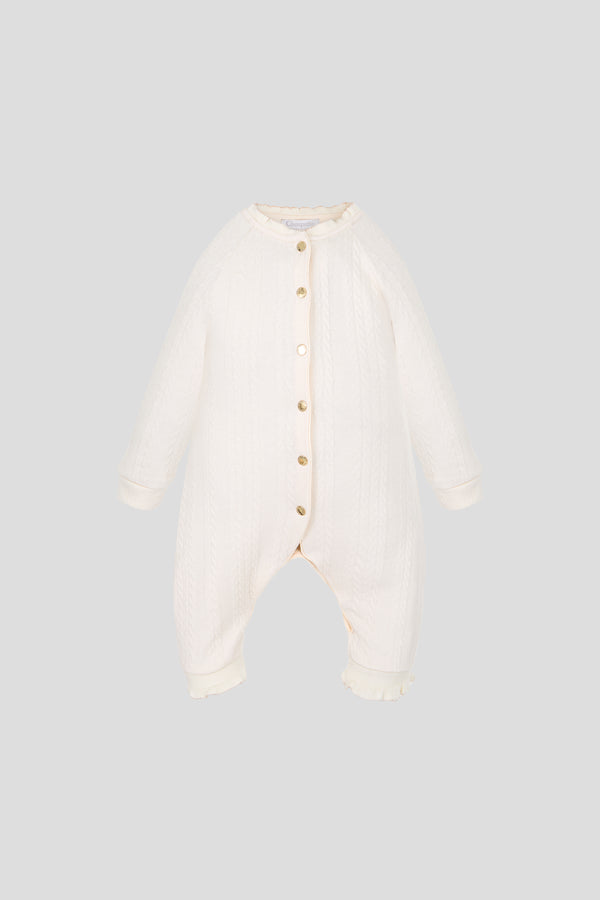 Soft Knitted Overall, cream