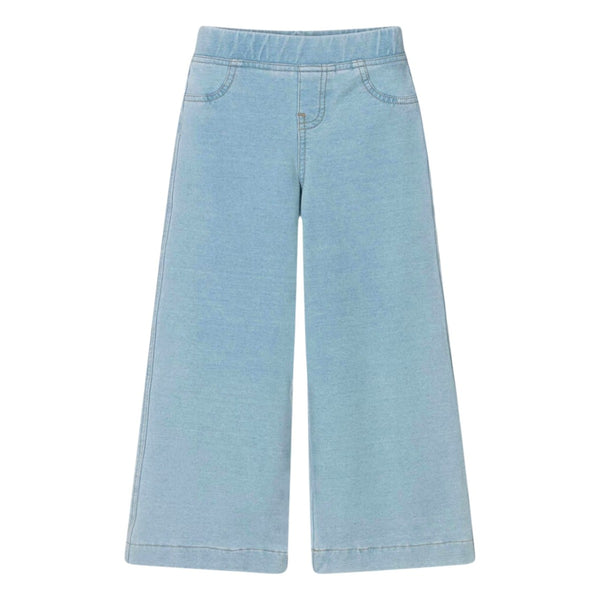 Girls Denim Blue Wide Leg jeans