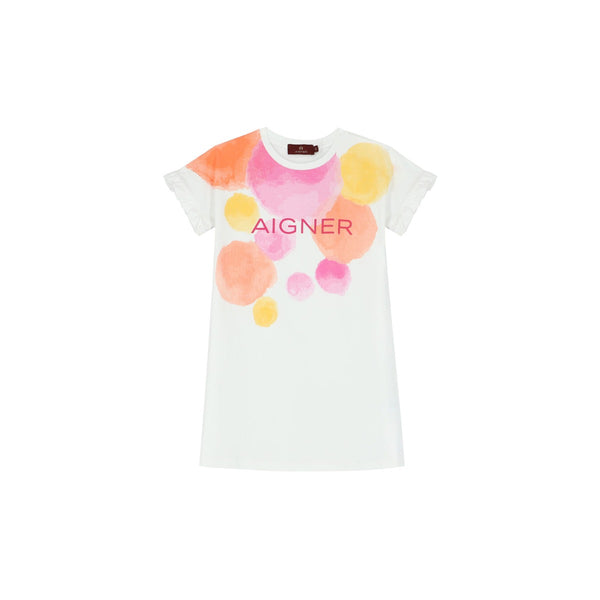 Girls White Cotton Dress