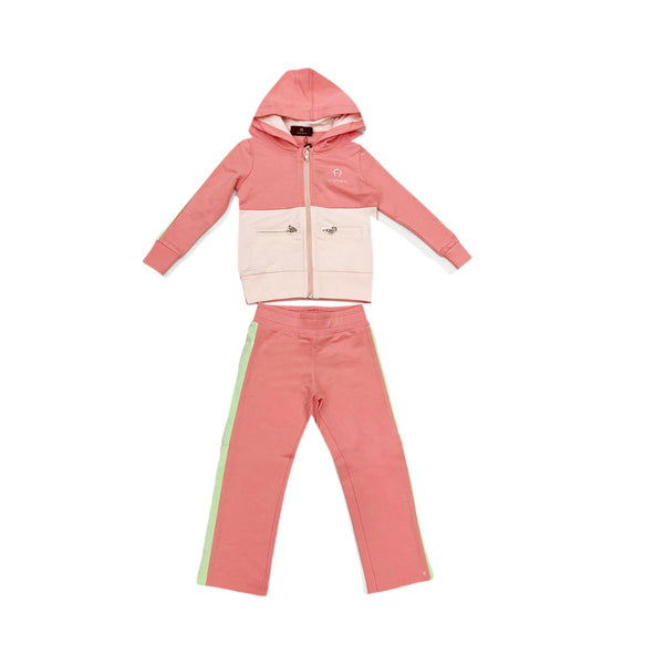 Girls Pink Logo Tracksuit set