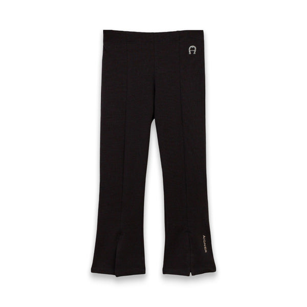 Girls Black Logo Cotton Joggers