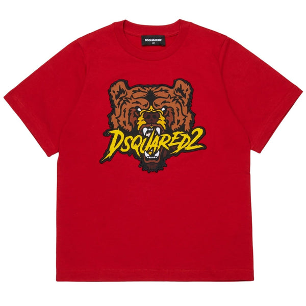 Unisex Red Bear Patch T-Shirts