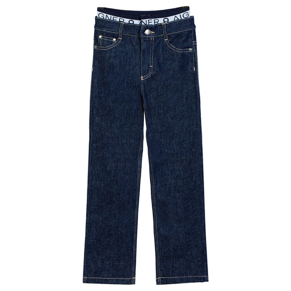 Boys Blue Stretch Waist Jeans