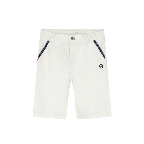 Boys White Logo Shorts