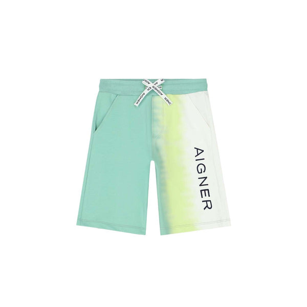 Boys Green Ombre Logo Shorts
