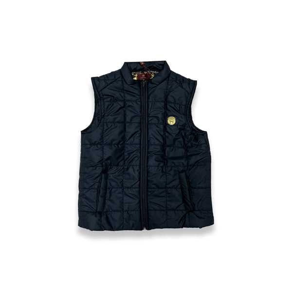 Boys Navy Blue Sleeveless Puffer Jacket