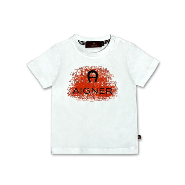 Kids White Cotton Logo-Print T-Shirt