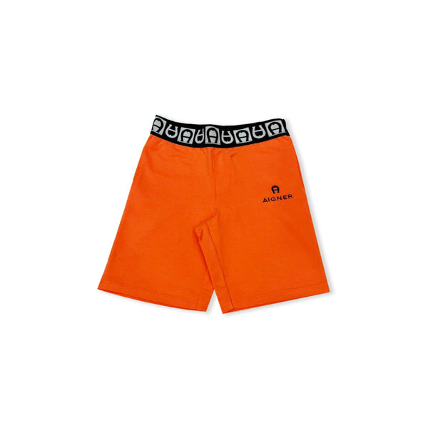 Boys Orange Cotton Jersey Shorts