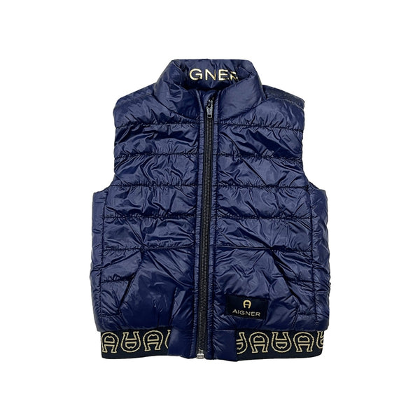 Boys Navy Blue Puffer Gilet