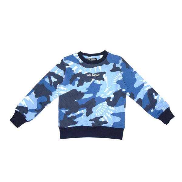 Blue Boys Round Neck Sweatshirt