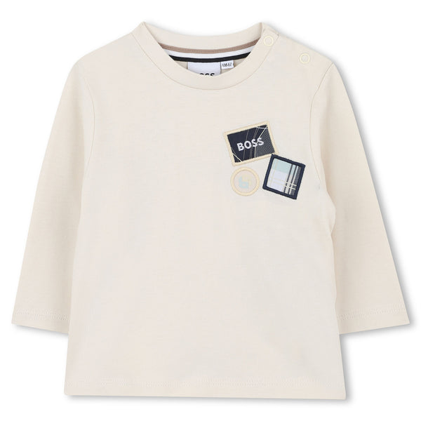 Baby Boys Ivory Logo-Print T-Shirt