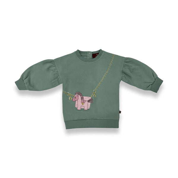 Baby Girls Green Cotton Sweatshirt