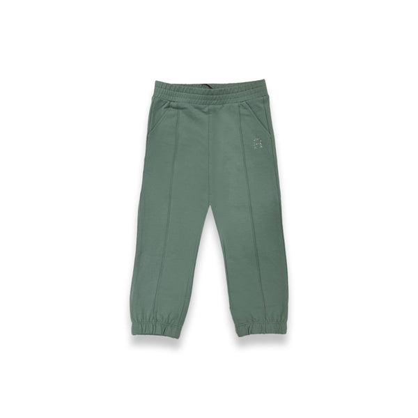 Baby Girls Green Cotton Logo Trouser