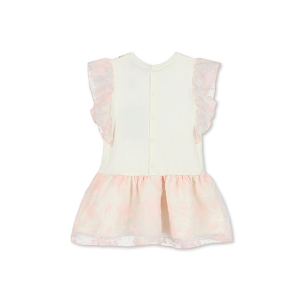 Baby Girls Ivory Logo Bag-Print Dress
