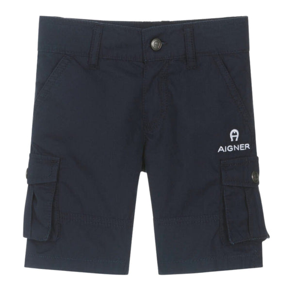 Baby Boys Blue Cotton Cargo Shorts