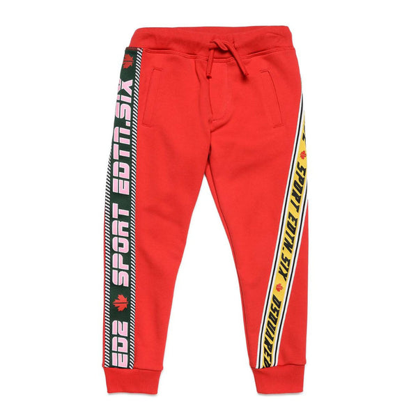 Blue Logo Tape Cotton Track Pants