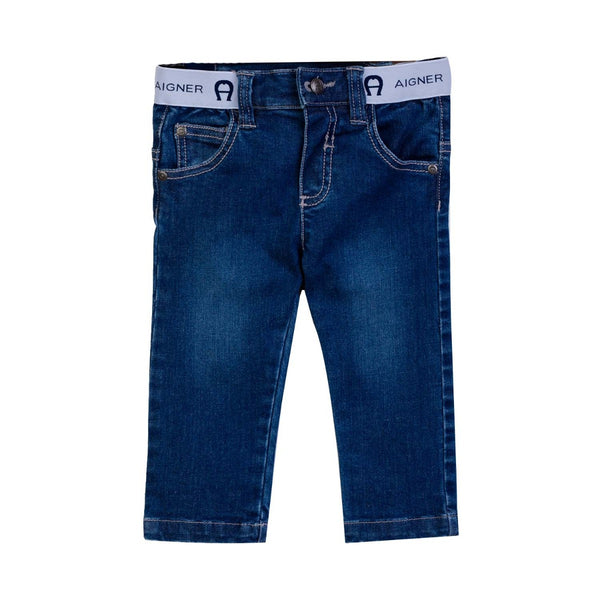 Baby Blue Aigner Logo Denim