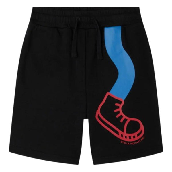 Boys Black Legs Print Shorts