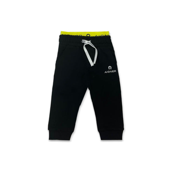 Baby Boys Black Logo Trouser