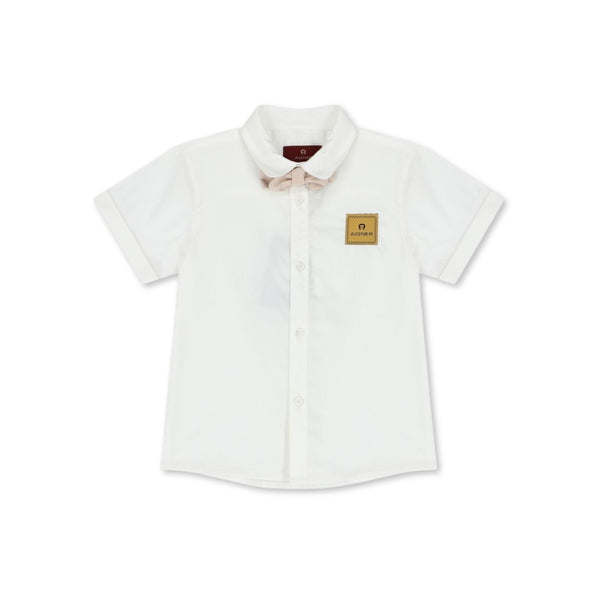 Baby Boys White Logo-Patch Shirt