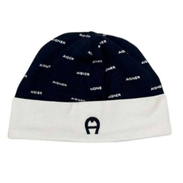 Baby Boys Navy & White Logo Hat