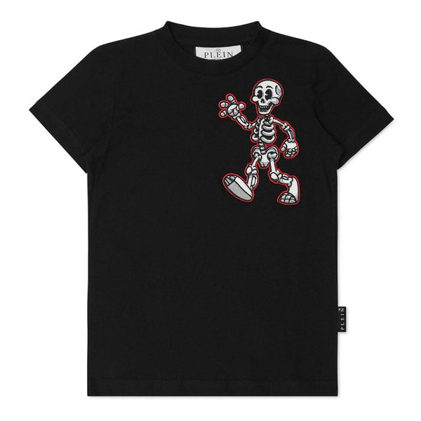 Boys Black Skully Gang Cotton T-shirt