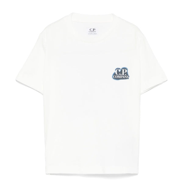 Boys White Logo Print T-shirt