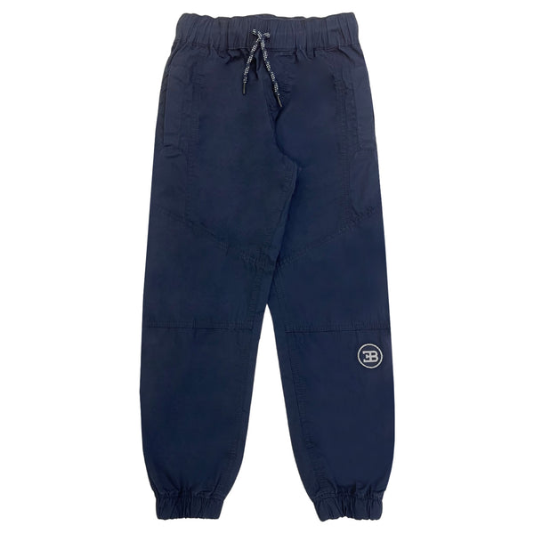Boys Navy Blue Logo-Patch Trouser