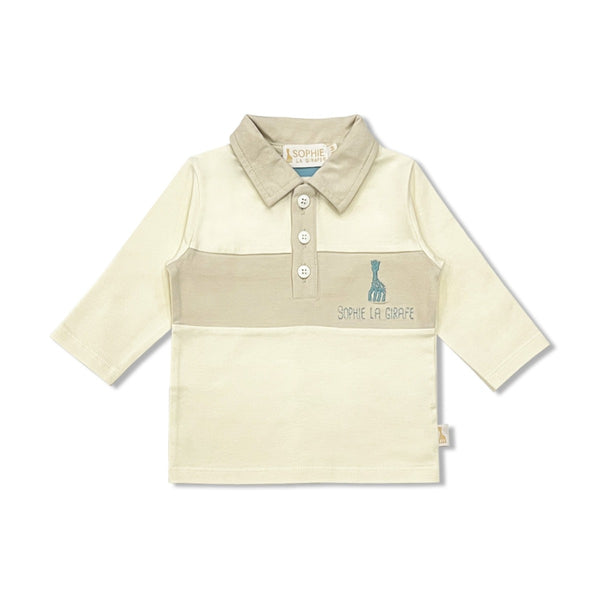 Baby Boys Cream Logo-Embroidered T-Shirt