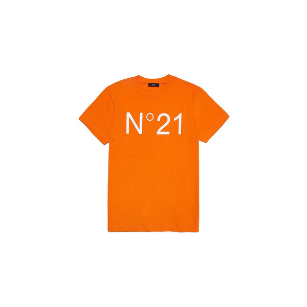 Fluo Orange Jersey T-Shirt With Logo