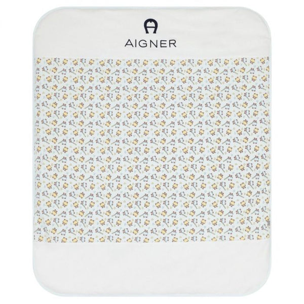 Baby Boys Blue Logo-Print Blankets
