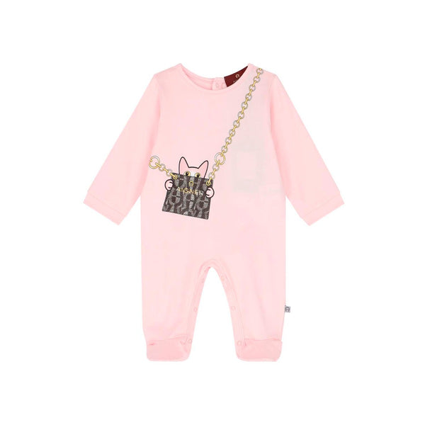 Baby Girls Pink Bag Babygrow