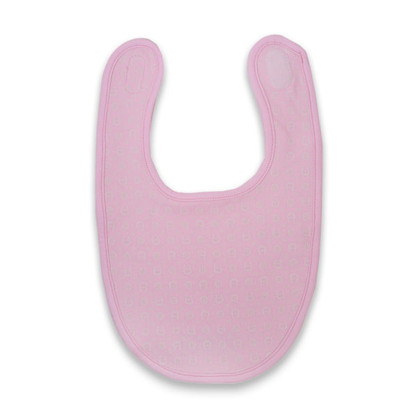 Baby Girls Pink Cotton Logo Bib