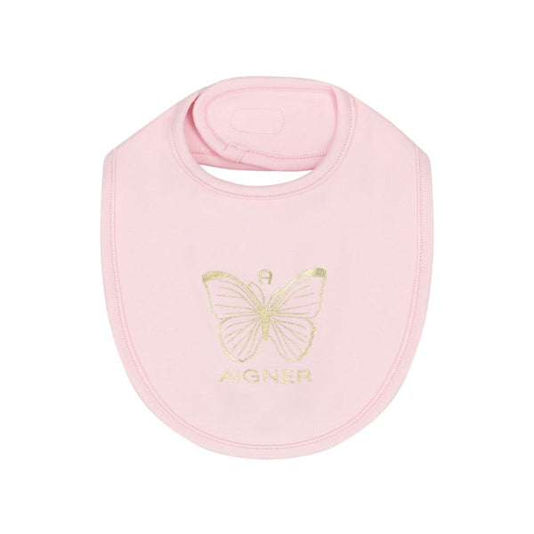 Baby Girls Pink Cotton Bib